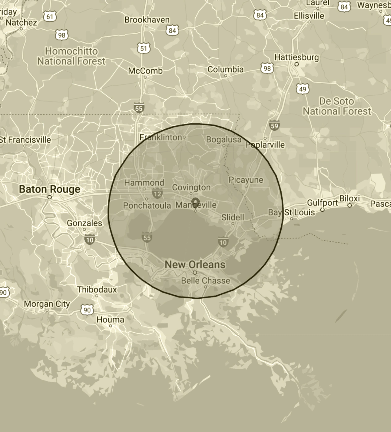 Bayou State Construction LLC map1